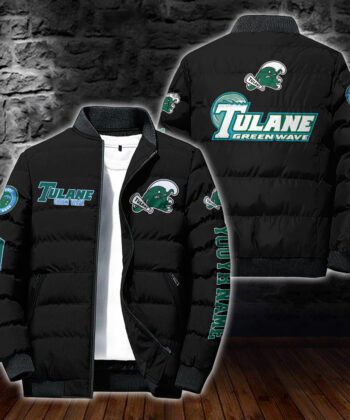 NCAA Custom Name Tulane Green Wave Personalized Unisex Adults Sports Packable Lightweight Puffer Jacket Gifts For Football Lovers_PHG2610