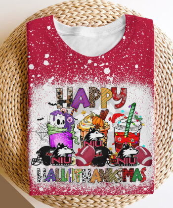 Northern Illinois Huskies Bleached Sweatshirt, Tshirt, Hoodie,  Sport Shirts, Happy Hallothanksmas, Sport Shirts For Fan EHIVM-52152