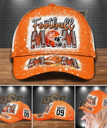 Oklahoma State Cowboys Bleached Cap Custom Your Name And Number, Sport Cap For Fan ETRG-52028