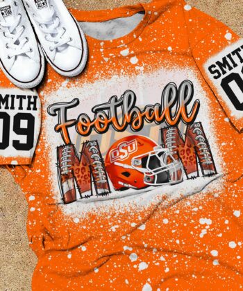 Oklahoma State Cowboys Bleached Sweatshirt, Tshirt, Hoodie Custom Your Name And Number, Sport Shirts, Sport Shirts For Fan ETRG-51993