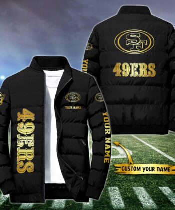 San Francisco 49ers Puffer Jacket Custom Your Name, Football Team Jacket, FootBall Fan Gifts ETRG-52613