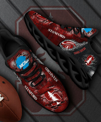 Stanford Cardinal Black Max Soul Shoes, White Max Soul Shoes Custom Your Name, Sports Gift For Fan EHIVM-52879