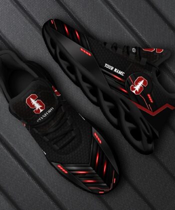 Stanford Cardinal Team Black Max Soul Shoes Custom Your Name, Sport Sneakers, Fan Gifts, Gift For Sport Lovers ETRG-51363