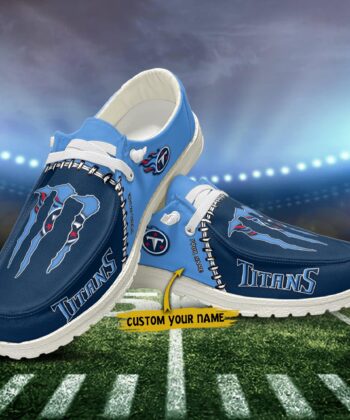 Tennessee Titans H-D Shoes Custom Your Name, Football Team And Monster Paws H-Ds, Football Fan Gifts ETRG-52478