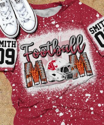 Washington State Cougars Bleached Sweatshirt, Tshirt, Hoodie Custom Your Name And Number, Sport Shirts, Sport Shirts For Fan ETRG-51993