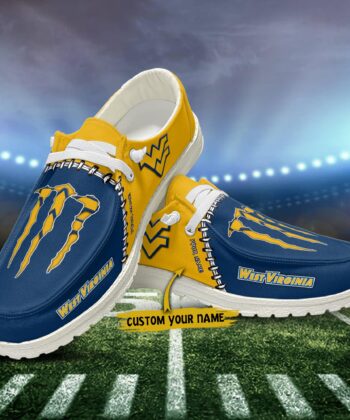 West Virginia Mountaineers H-D Shoes Custom Your Name, Football Team And Monster Paws H-D, Football Shoes, Fan Gifts ETRG-52576