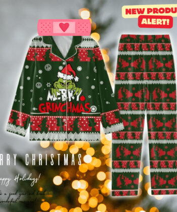 Merry Grinchmas 2023 Pajamas, Personalized Grinch Pajamas, Family Christmas Clothing, Christmas Matching Group Shirts, Christmas Crew Pajama EHIVM-53231