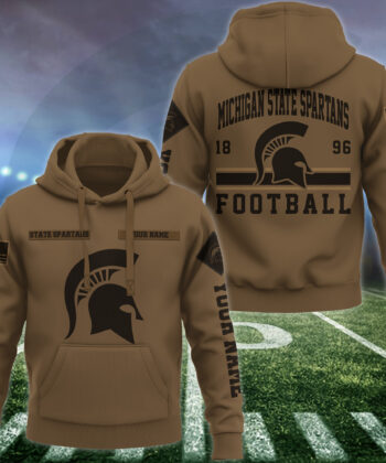 Michigan State Spartans Hoodie Custom Your Name, Football Team Hoodie, FootBall Fan Gifts EHIVM-53246