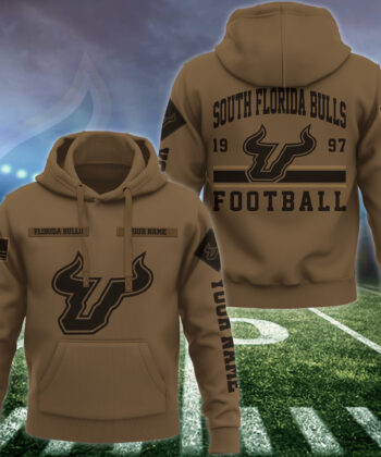 South Florida Bulls Hoodie Custom Your Name, Football Team Hoodie, FootBall Fan Gifts EHIVM-53246