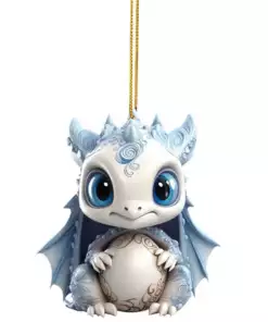 Christmas Ornament 2D Flying Dragon Baby Pendant For Xmas Tree Car Hanging Decorations Navidad 2024 New Year Gifts 5