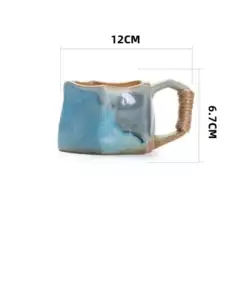 Retro Ceramic Coffee Cup - Irregular Japanese Pottery Mug 6