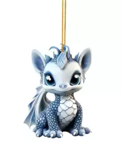 Christmas Ornament 2D Flying Dragon Baby Pendant For Xmas Tree Car Hanging Decorations Navidad 2024 New Year Gifts 3