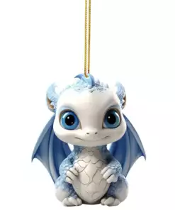 Christmas Ornament 2D Flying Dragon Baby Pendant For Xmas Tree Car Hanging Decorations Navidad 2024 New Year Gifts 4