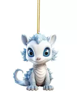 Christmas Ornament 2D Flying Dragon Baby Pendant For Xmas Tree Car Hanging Decorations Navidad 2024 New Year Gifts 6